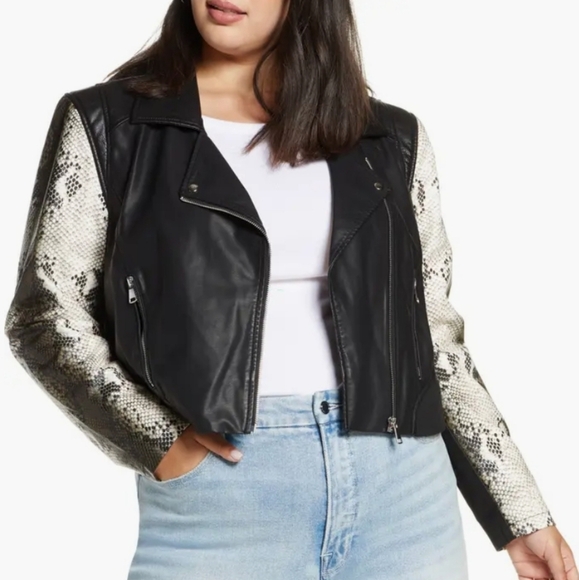 Halogen NWTs Faux Leather Moto Jacket - Picture 1 of 11